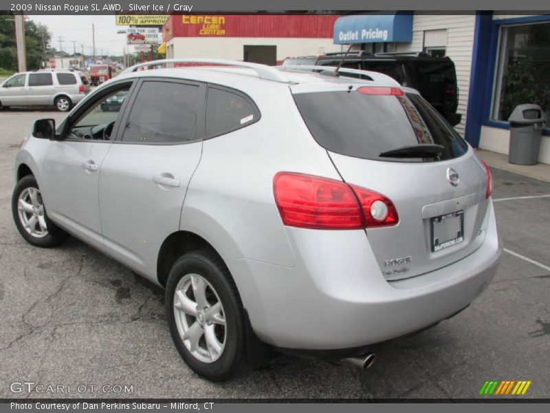 Silver Ice / Gray 2009 Nissan Rogue SL AWD
