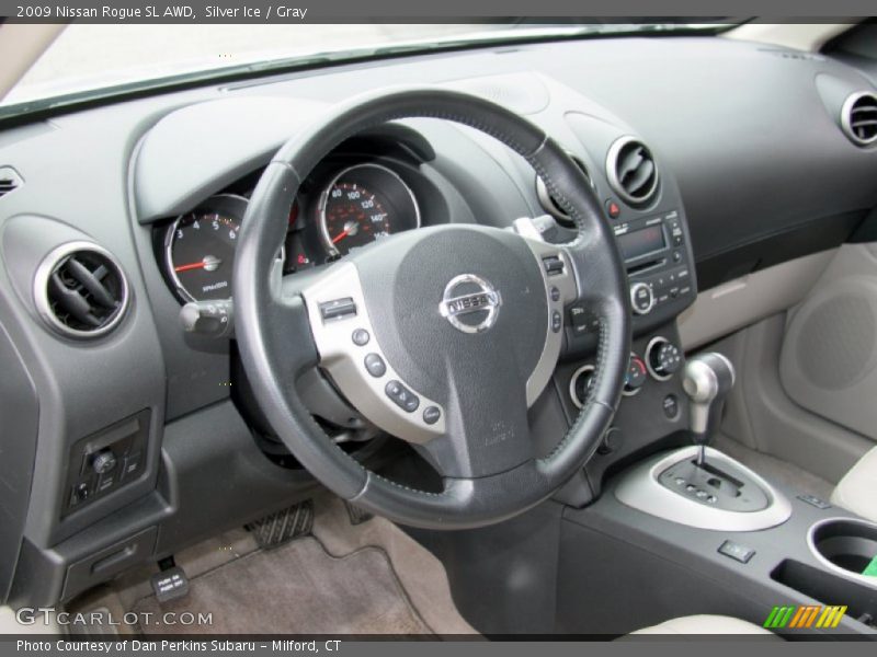 Silver Ice / Gray 2009 Nissan Rogue SL AWD