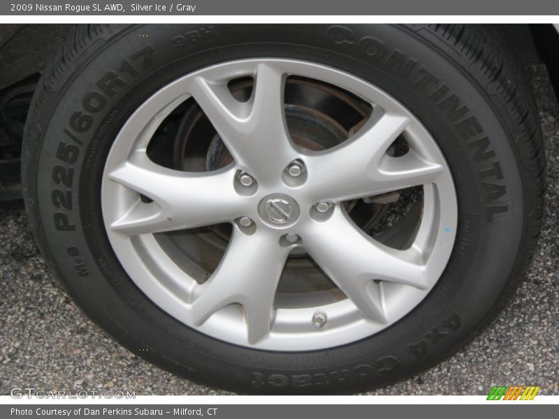 Silver Ice / Gray 2009 Nissan Rogue SL AWD