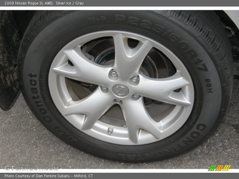 Silver Ice / Gray 2009 Nissan Rogue SL AWD