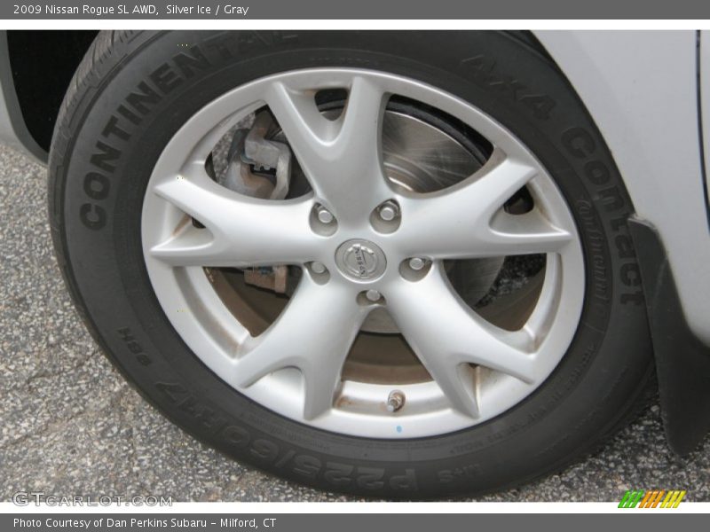 Silver Ice / Gray 2009 Nissan Rogue SL AWD