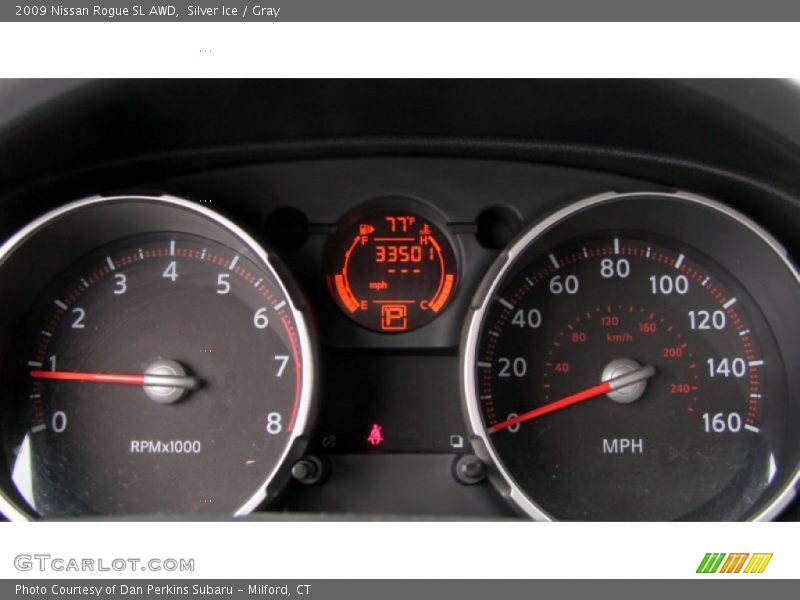 Silver Ice / Gray 2009 Nissan Rogue SL AWD