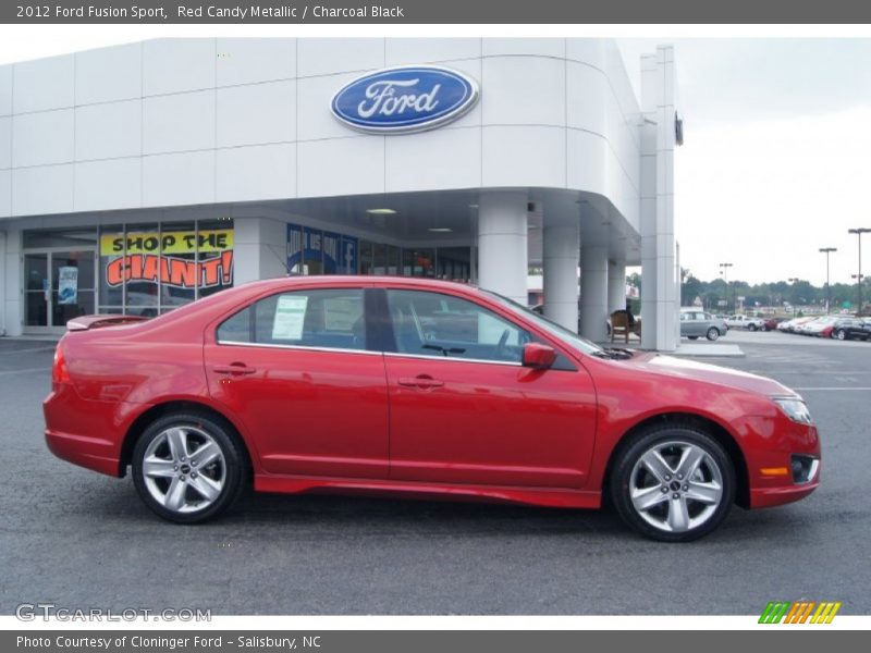 Red Candy Metallic / Charcoal Black 2012 Ford Fusion Sport