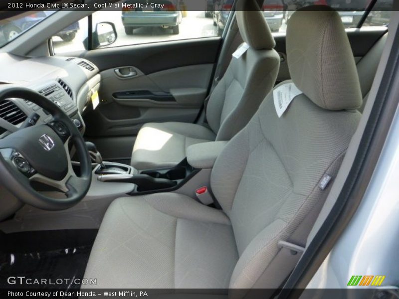 Cool Mist Metallic / Gray 2012 Honda Civic LX Sedan