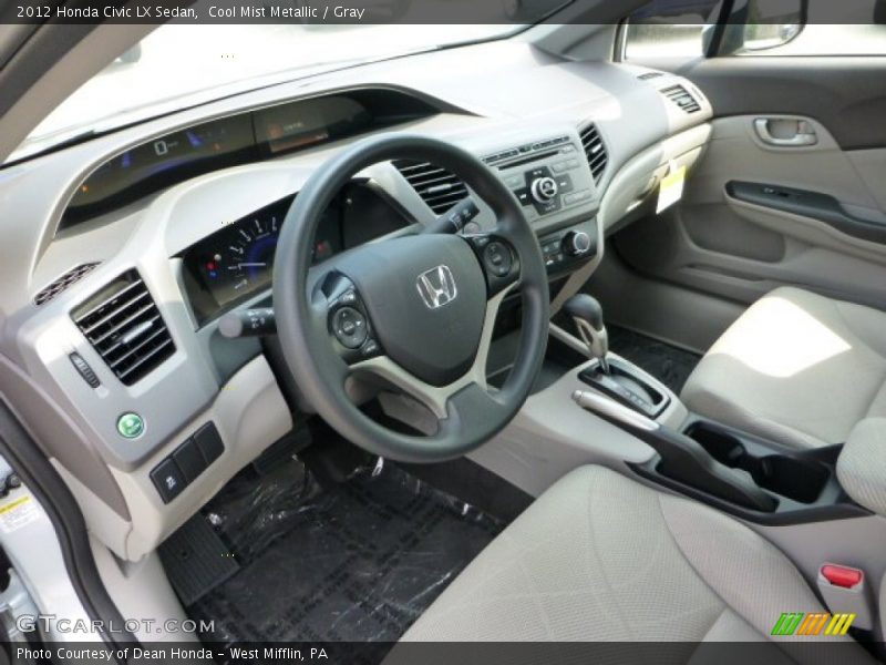 Cool Mist Metallic / Gray 2012 Honda Civic LX Sedan
