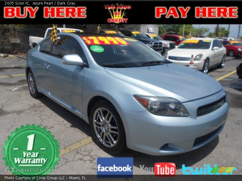 Azure Pearl / Dark Gray 2005 Scion tC