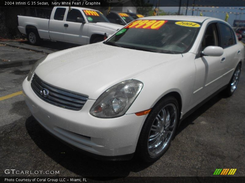 Ivory White Pearl / Graphite 2004 Infiniti G 35 Sedan