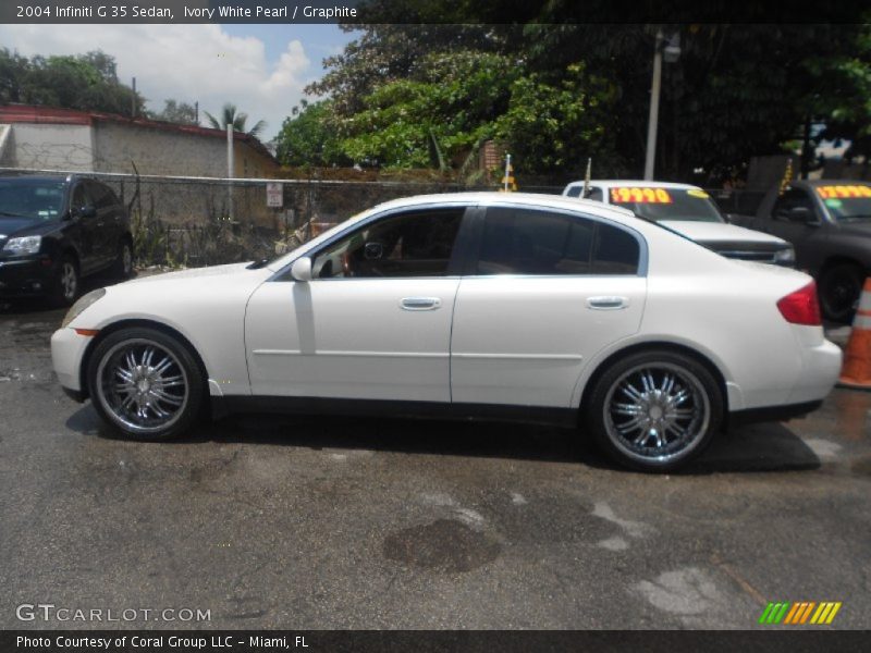 Ivory White Pearl / Graphite 2004 Infiniti G 35 Sedan