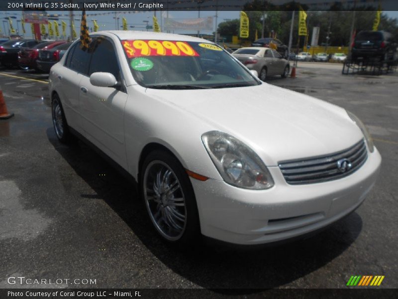 Ivory White Pearl / Graphite 2004 Infiniti G 35 Sedan