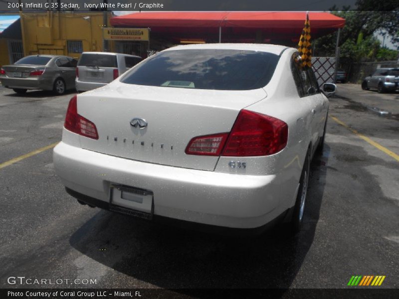 Ivory White Pearl / Graphite 2004 Infiniti G 35 Sedan