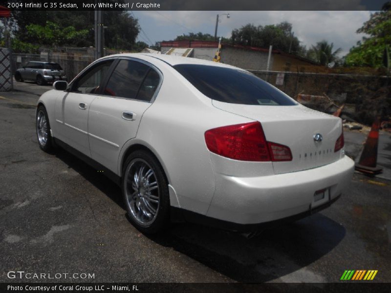 Ivory White Pearl / Graphite 2004 Infiniti G 35 Sedan