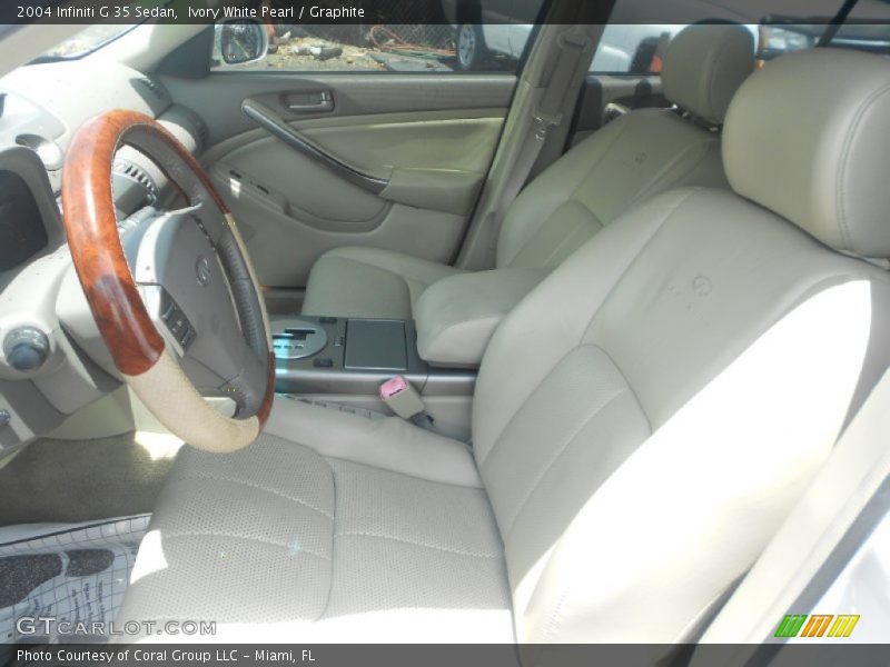 Ivory White Pearl / Graphite 2004 Infiniti G 35 Sedan