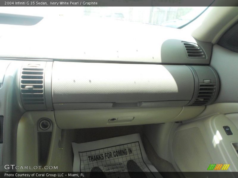 Ivory White Pearl / Graphite 2004 Infiniti G 35 Sedan