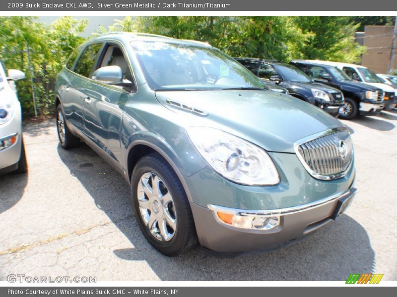 Silver Green Metallic / Dark Titanium/Titanium 2009 Buick Enclave CXL AWD
