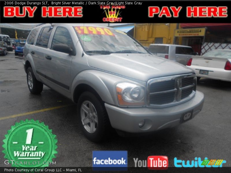 Bright Silver Metallic / Dark Slate Gray/Light Slate Gray 2006 Dodge Durango SLT