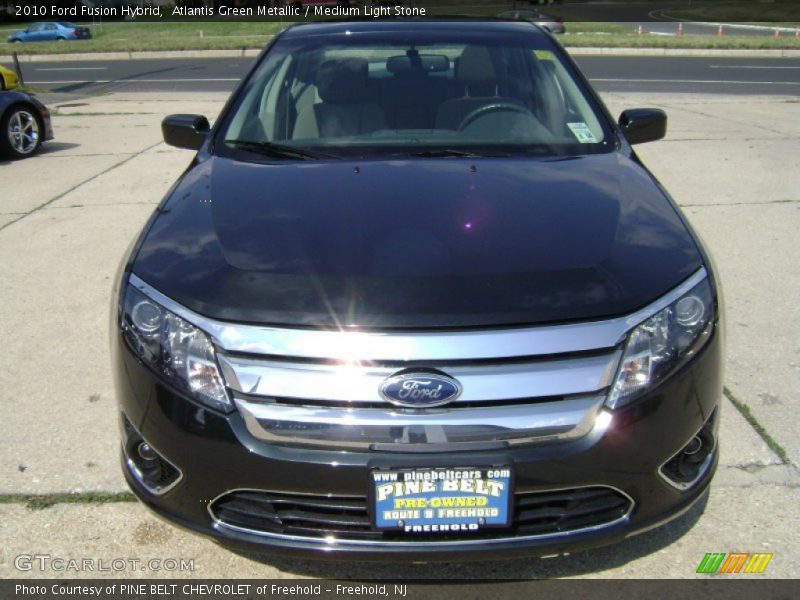 Atlantis Green Metallic / Medium Light Stone 2010 Ford Fusion Hybrid