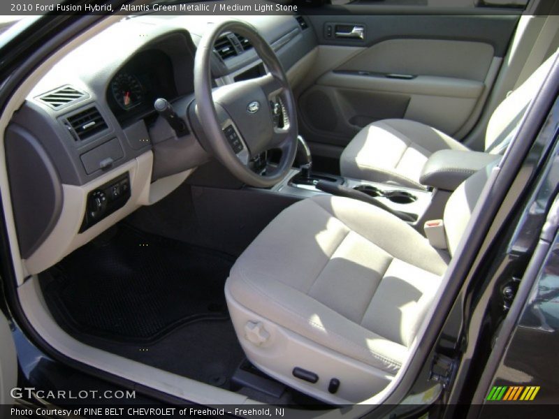 Atlantis Green Metallic / Medium Light Stone 2010 Ford Fusion Hybrid