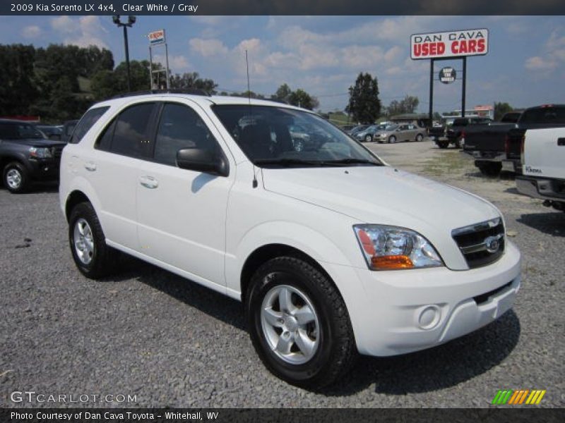 Clear White / Gray 2009 Kia Sorento LX 4x4