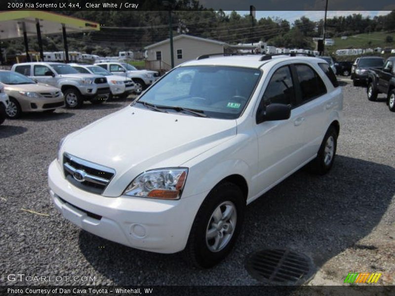 Clear White / Gray 2009 Kia Sorento LX 4x4