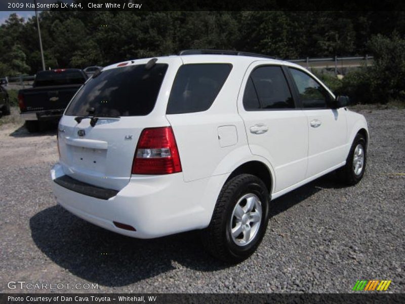Clear White / Gray 2009 Kia Sorento LX 4x4