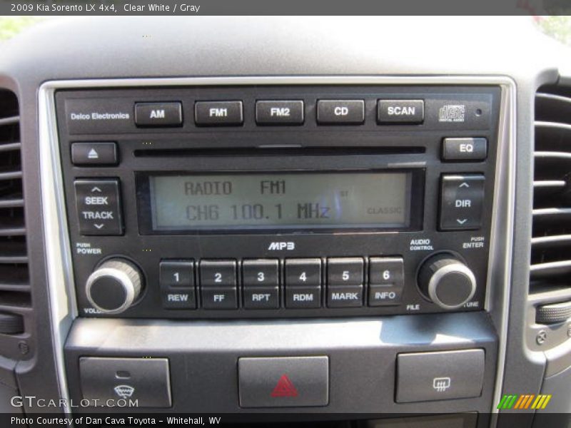 Clear White / Gray 2009 Kia Sorento LX 4x4