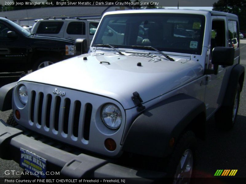 Bright Silver Metallic / Dark Slate Gray/Medium Slate Gray 2009 Jeep Wrangler X 4x4
