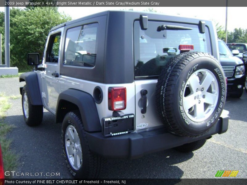 Bright Silver Metallic / Dark Slate Gray/Medium Slate Gray 2009 Jeep Wrangler X 4x4