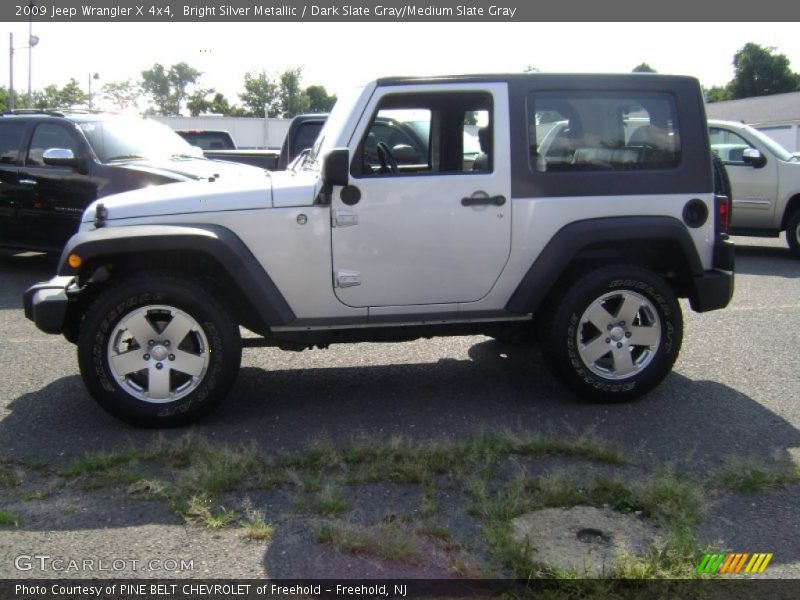 Bright Silver Metallic / Dark Slate Gray/Medium Slate Gray 2009 Jeep Wrangler X 4x4