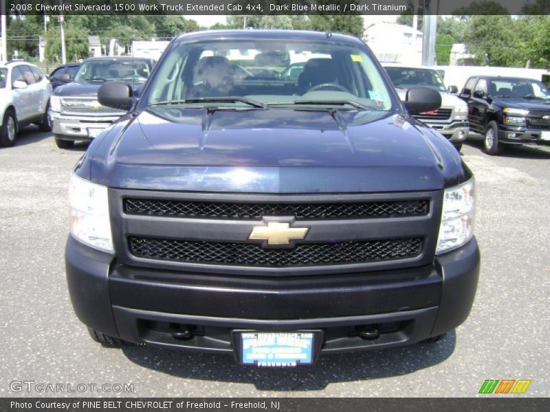 Dark Blue Metallic / Dark Titanium 2008 Chevrolet Silverado 1500 Work Truck Extended Cab 4x4