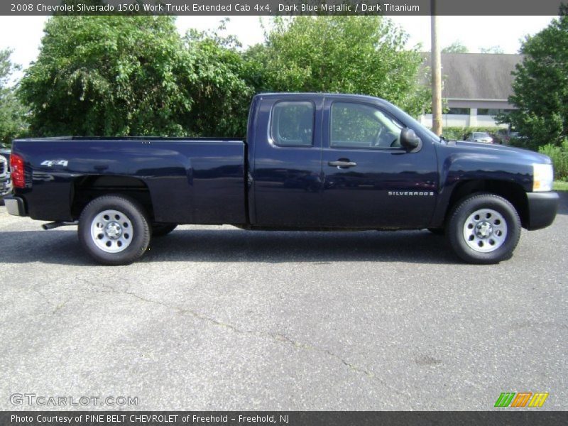 Dark Blue Metallic / Dark Titanium 2008 Chevrolet Silverado 1500 Work Truck Extended Cab 4x4