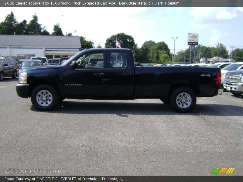 Dark Blue Metallic / Dark Titanium 2008 Chevrolet Silverado 1500 Work Truck Extended Cab 4x4