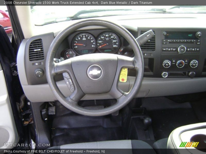 Dark Blue Metallic / Dark Titanium 2008 Chevrolet Silverado 1500 Work Truck Extended Cab 4x4