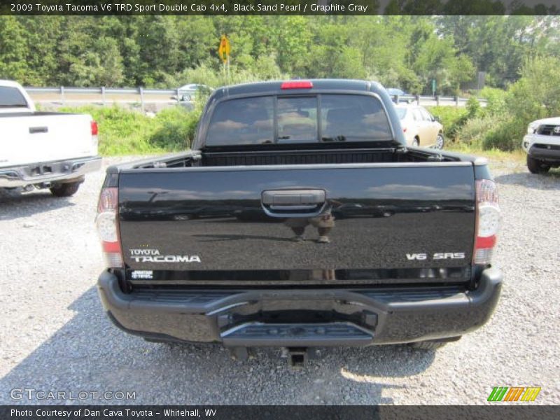 Black Sand Pearl / Graphite Gray 2009 Toyota Tacoma V6 TRD Sport Double Cab 4x4