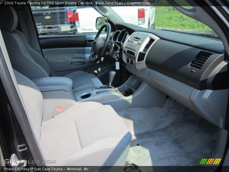 Black Sand Pearl / Graphite Gray 2009 Toyota Tacoma V6 TRD Sport Double Cab 4x4