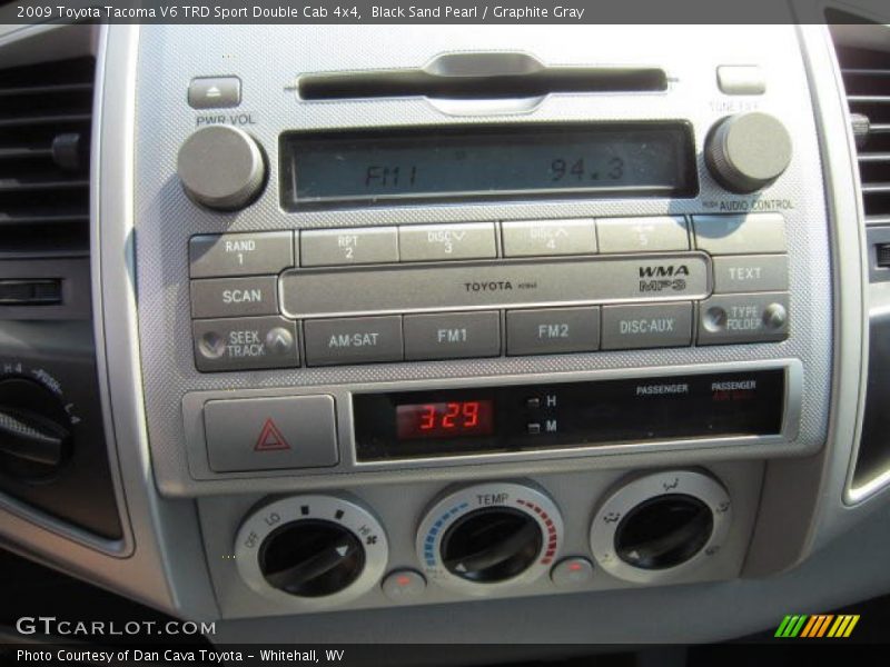 Black Sand Pearl / Graphite Gray 2009 Toyota Tacoma V6 TRD Sport Double Cab 4x4