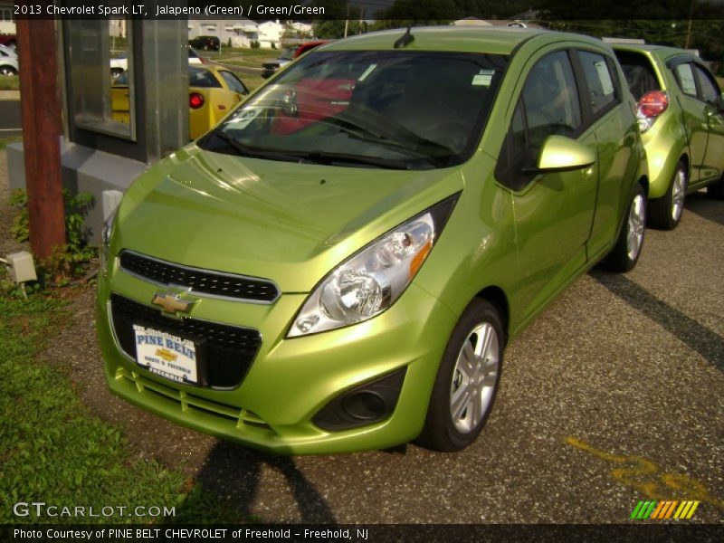 Jalapeno (Green) / Green/Green 2013 Chevrolet Spark LT
