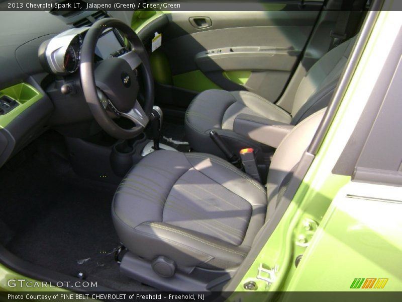 Jalapeno (Green) / Green/Green 2013 Chevrolet Spark LT