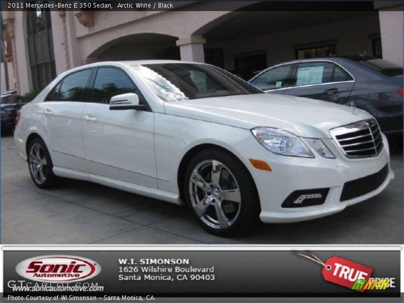 Arctic White / Black 2011 Mercedes-Benz E 350 Sedan