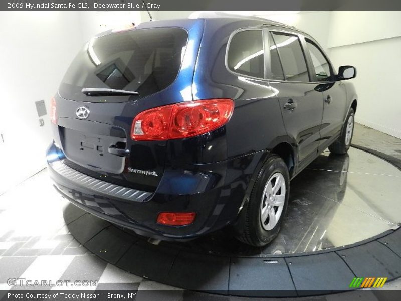 Deepwater Blue / Gray 2009 Hyundai Santa Fe GLS