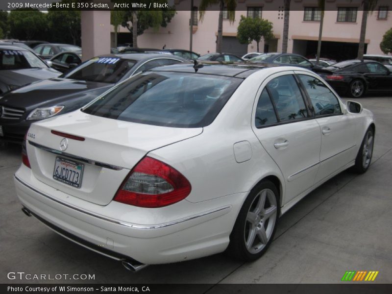 Arctic White / Black 2009 Mercedes-Benz E 350 Sedan