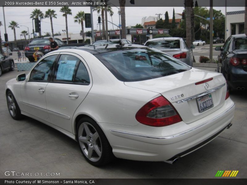 Arctic White / Black 2009 Mercedes-Benz E 350 Sedan