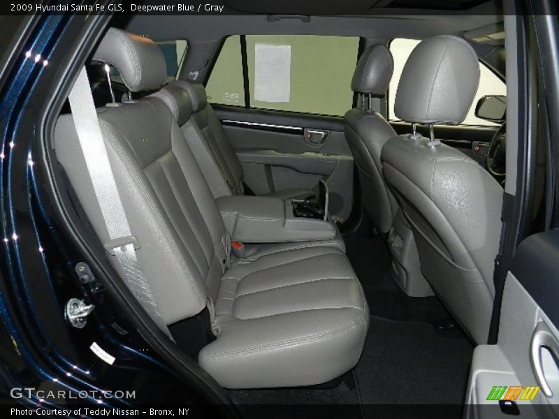 Deepwater Blue / Gray 2009 Hyundai Santa Fe GLS