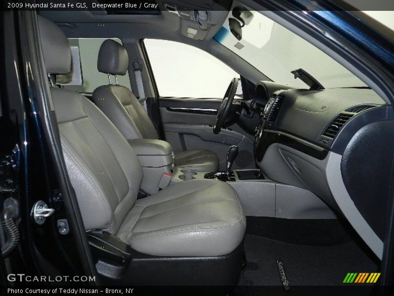 Deepwater Blue / Gray 2009 Hyundai Santa Fe GLS
