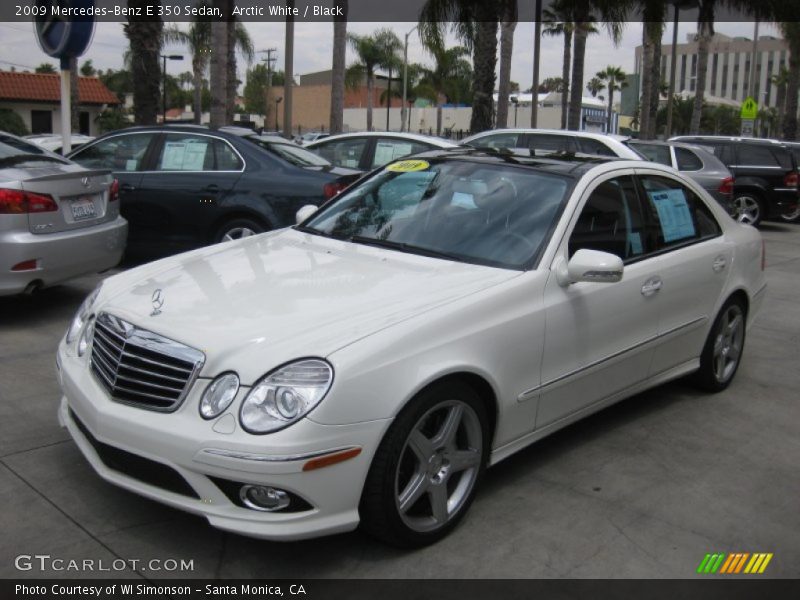 Arctic White / Black 2009 Mercedes-Benz E 350 Sedan