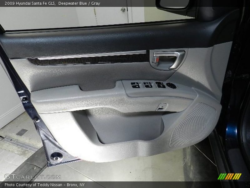 Deepwater Blue / Gray 2009 Hyundai Santa Fe GLS
