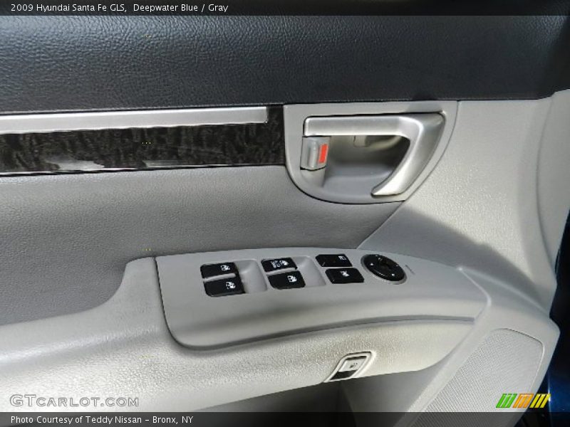 Deepwater Blue / Gray 2009 Hyundai Santa Fe GLS