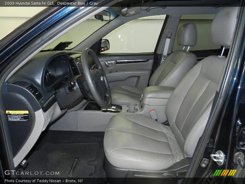 Deepwater Blue / Gray 2009 Hyundai Santa Fe GLS