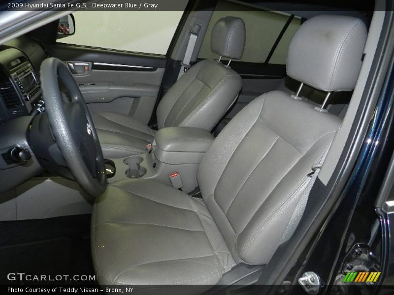 Deepwater Blue / Gray 2009 Hyundai Santa Fe GLS