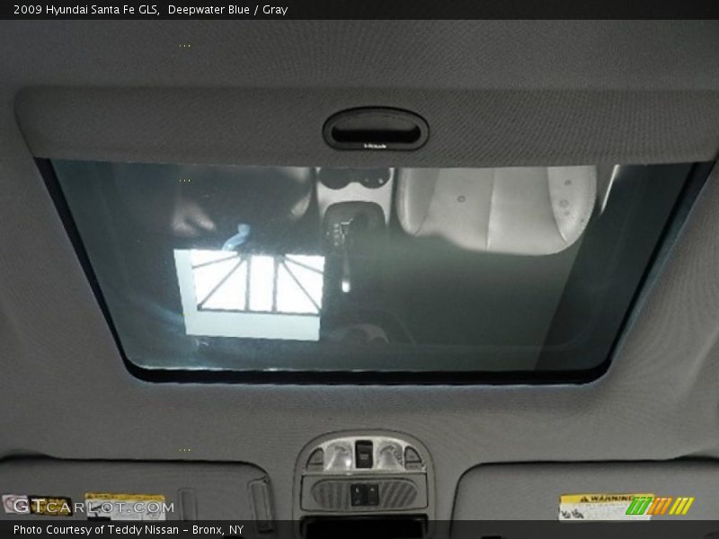 Deepwater Blue / Gray 2009 Hyundai Santa Fe GLS