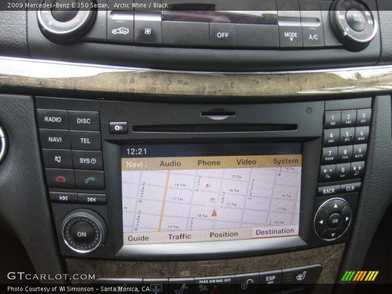 Arctic White / Black 2009 Mercedes-Benz E 350 Sedan